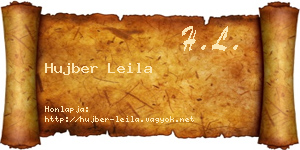Hujber Leila névjegykártya
